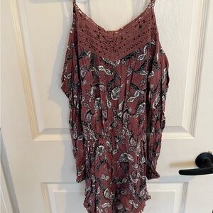 Paisley Print Romper